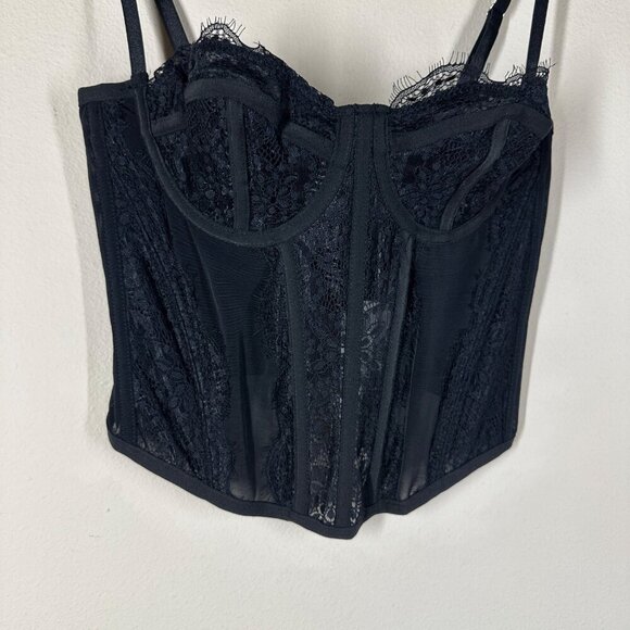 Commense Lace Mesh Bustier Top Womens Size S Fairy Grunge Goth Festival Concert - Picture 6 of 11